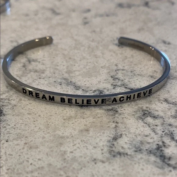 MantraBand Bracelets Inspirational Silver Cuff Bracelet Set - Picture 3 of 6